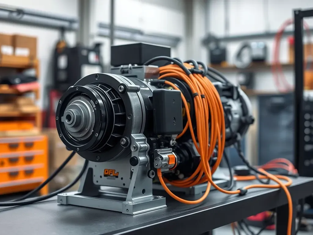 Electric vehicle motor and controller on a test bench